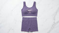 Women's Ribbed Sports Bra & Bike Shorts Co-ord Set | Activewear Matching Set — Secret Archive