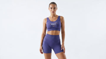 Women's Ribbed Sports Bra & Bike Shorts Co-ord Set | Activewear Matching Set — Secret Archive