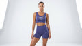 Women's Ribbed Sports Bra & Bike Shorts Co-ord Set | Activewear Matching Set — Secret Archive