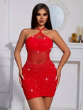 Red Sequin Bodycon Mini Dress – Bold Statement Lingerie