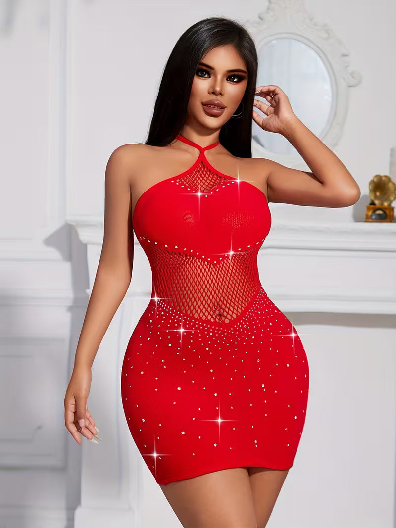 Red Sequin Bodycon Mini Dress – Bold Statement Lingerie